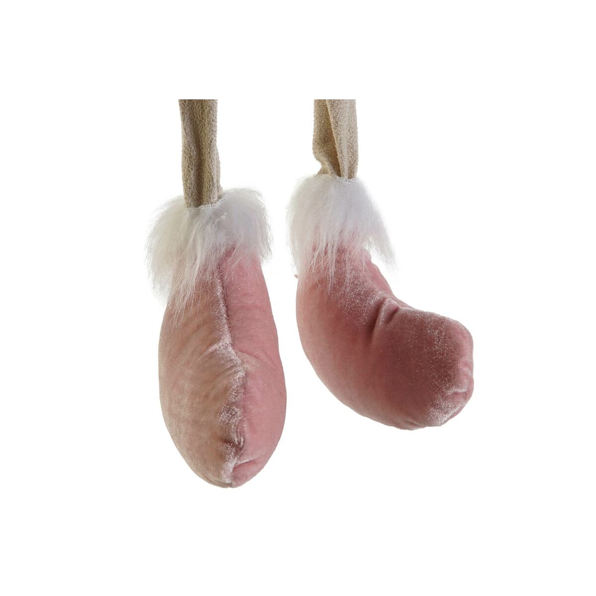 Christmas Ornament DKD Home Decor White Brown Pink Reindeer 17 x 14 x 63.5 cm (2 Units)