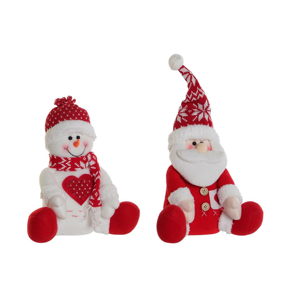 DKD Home Decor Christmas Ornament, White and Red, 24 x 14 x 30.5 cm (2 Units)