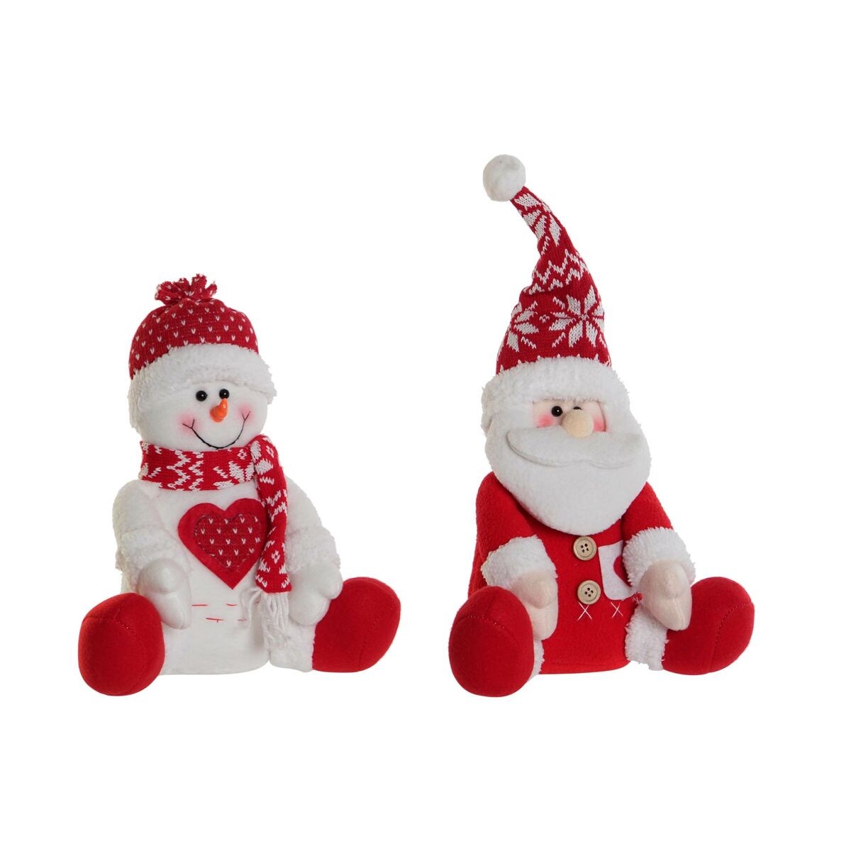 DKD Home Decor Christmas Ornament, White and Red, 24 x 14 x 30.5 cm (2 Units)