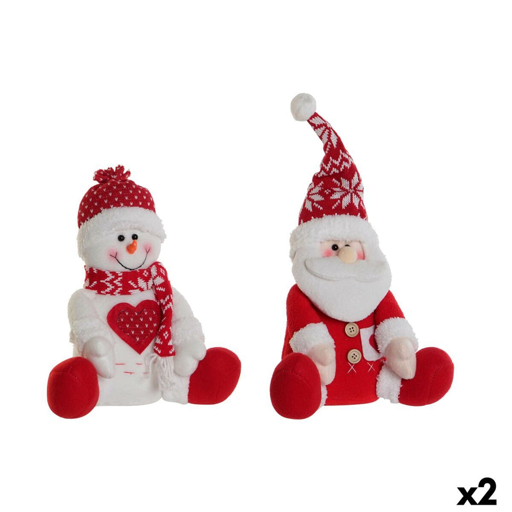 DKD Home Decor Christmas Ornament, White and Red, 24 x 14 x 30.5 cm (2 Units)