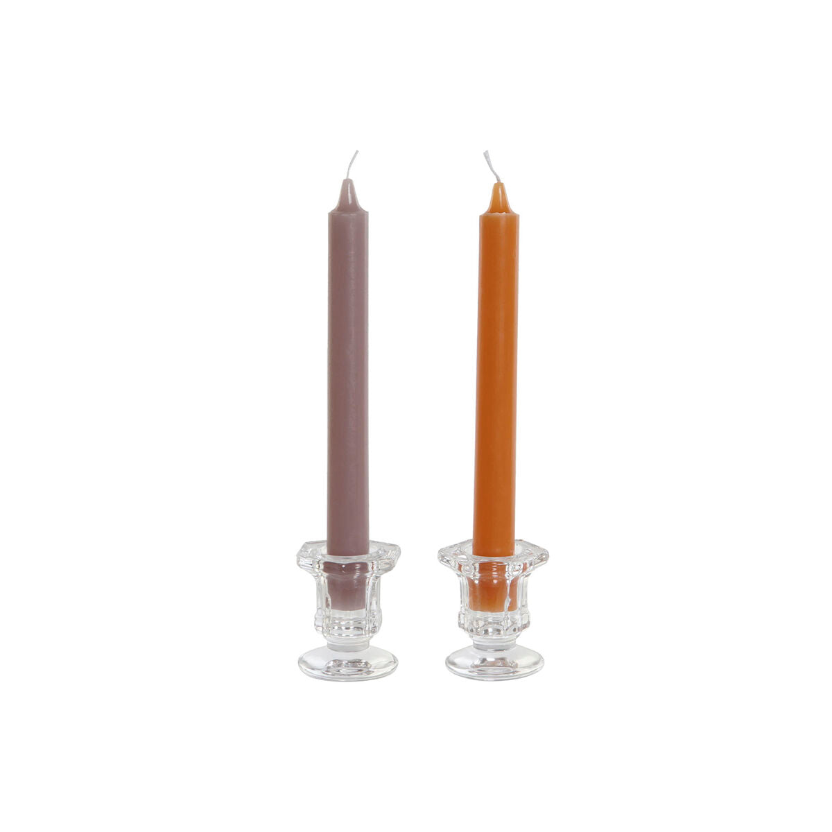 Velas DKD Home Decor Cinzento Laranja Natal 2 x 2 x 20 cm (4 Peças) (2 Unidades)
