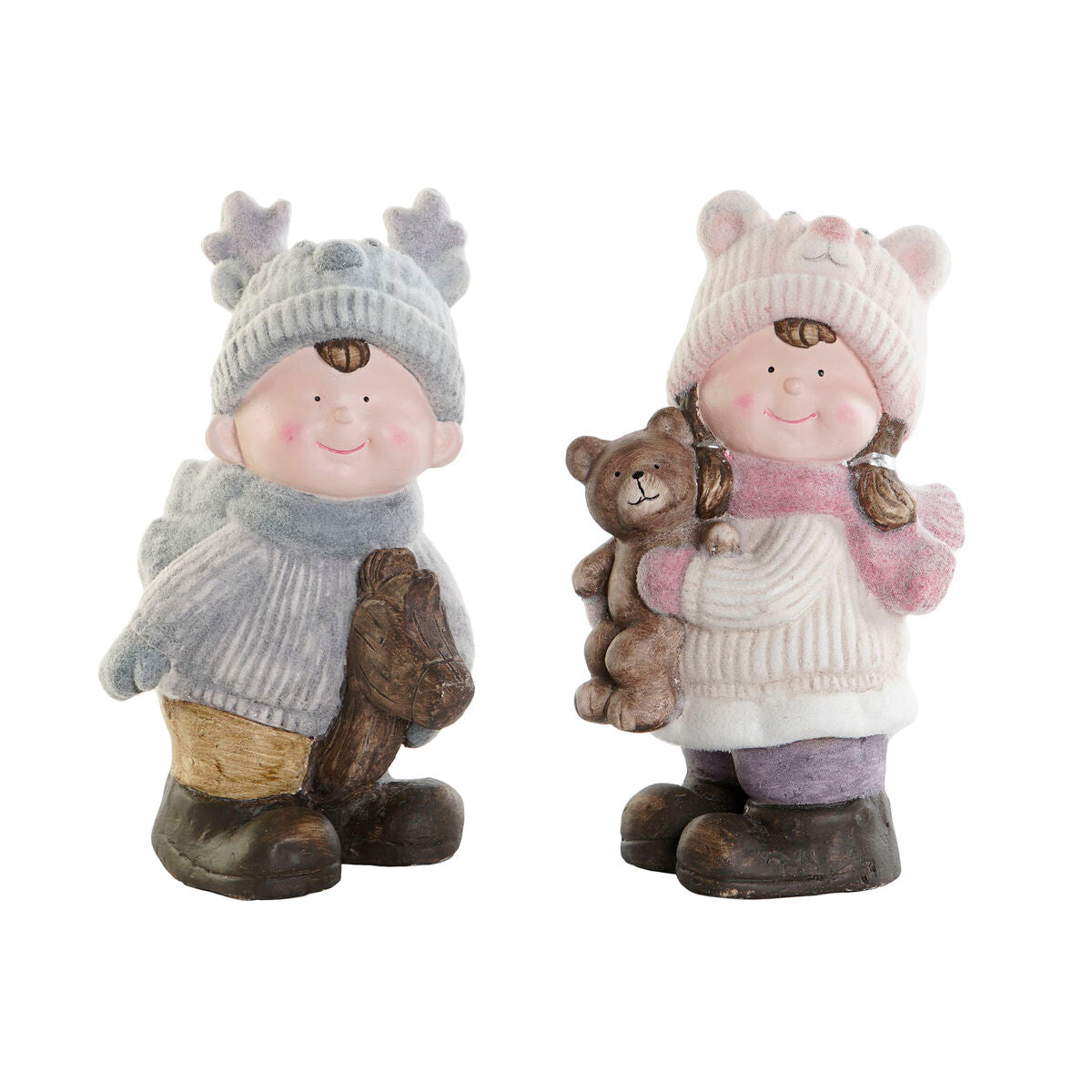 Christmas Ornament DKD Home Decor Multicolor Boys 23 x 21 x 36 cm (2 Units)