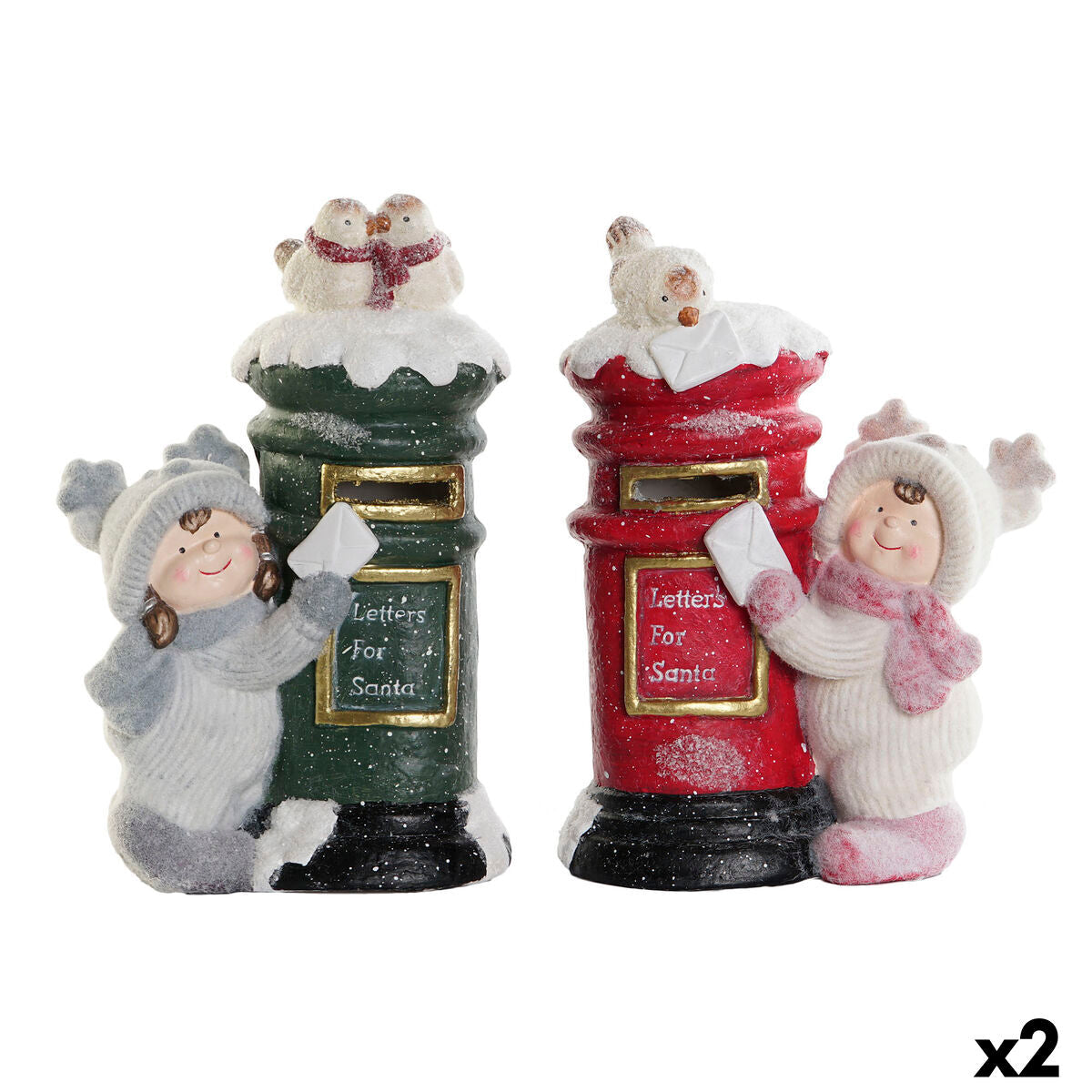 Christmas Ornament DKD Home Decor Multicolor 16 x 28 x 40 cm (2 Units)