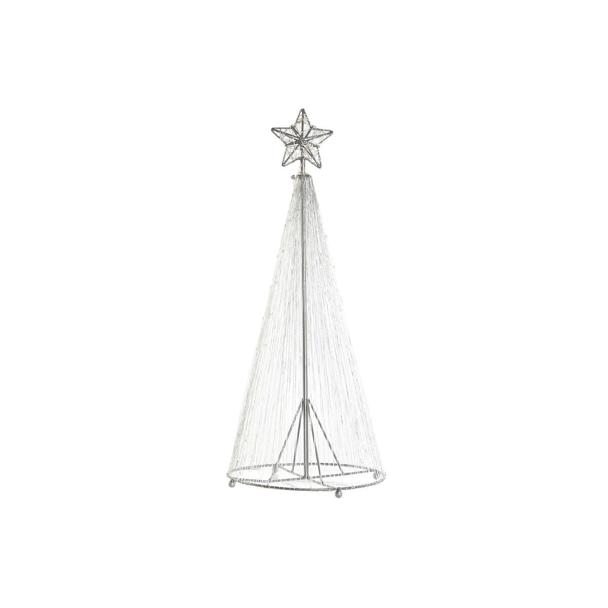 DKD Home Decor Christmas Ornament, Silver, 25 x 25 x 60 cm