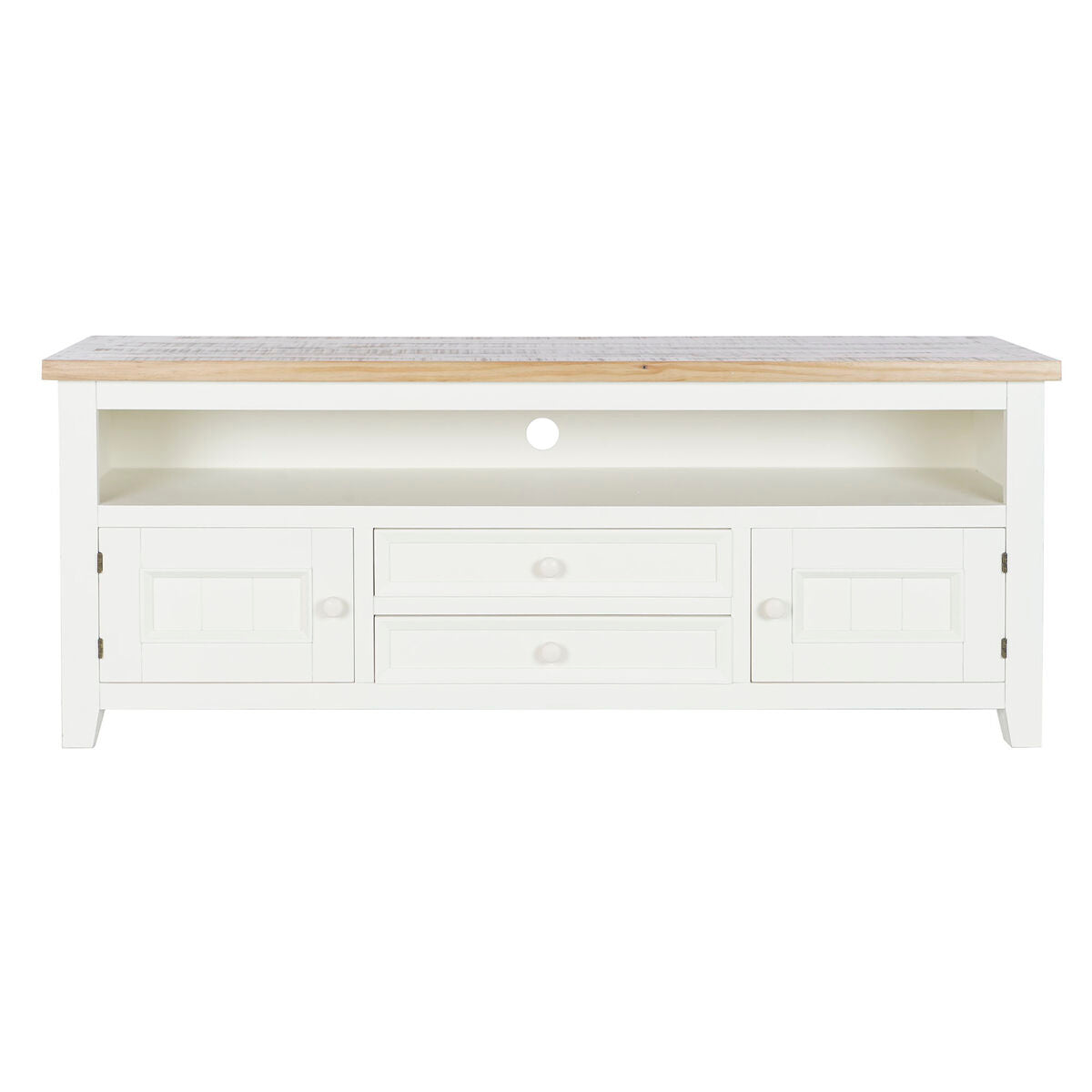 Móvel de TV DKD Home Decor Bege Natural Madeira de paulónia 134,5 x 35 x 55 cm