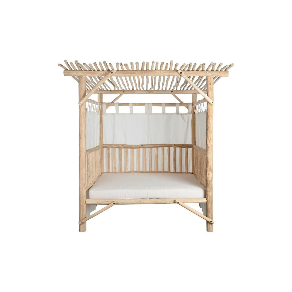 Cama para Jardim DKD Home Decor Branco Natural 200 x 180 x 200 cm