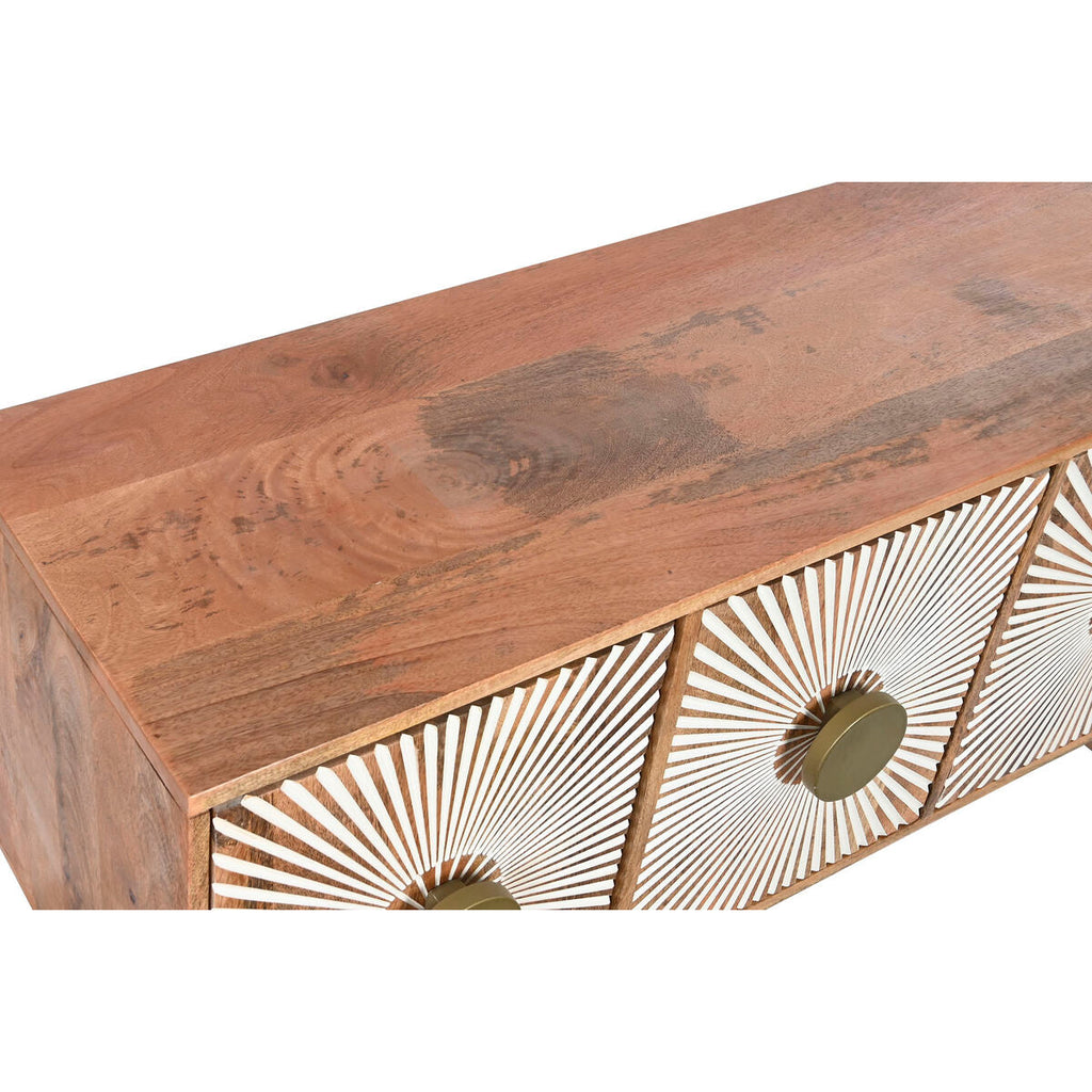 Móvel de TV Home ESPRIT Dourado Natural Madeira 145 x 40 x 60 cm