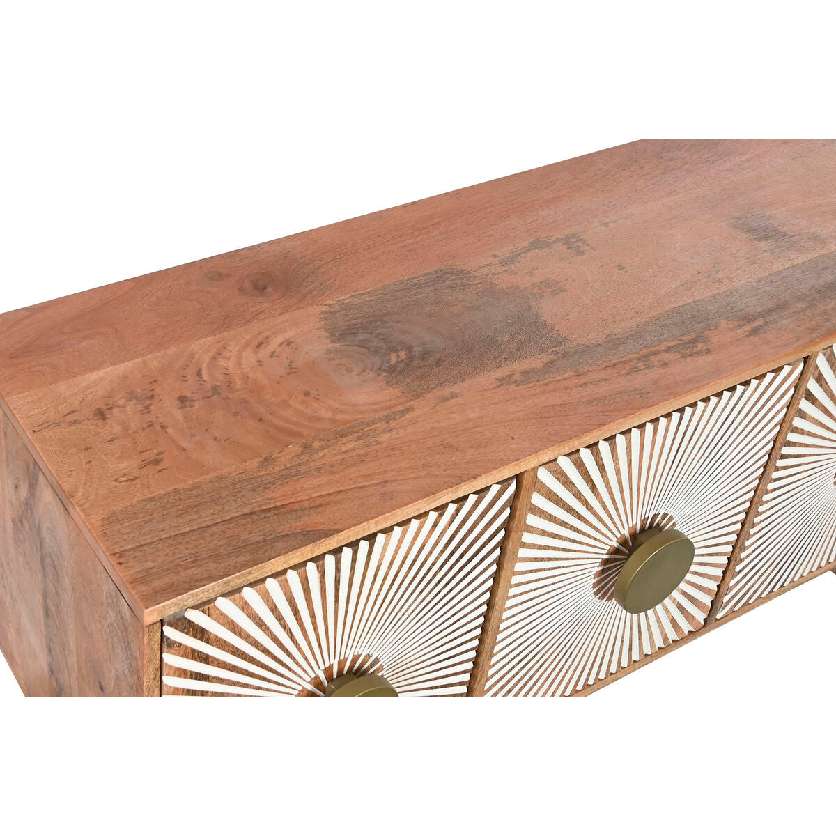 Móvel de TV Home ESPRIT Dourado Natural Madeira 145 x 40 x 60 cm