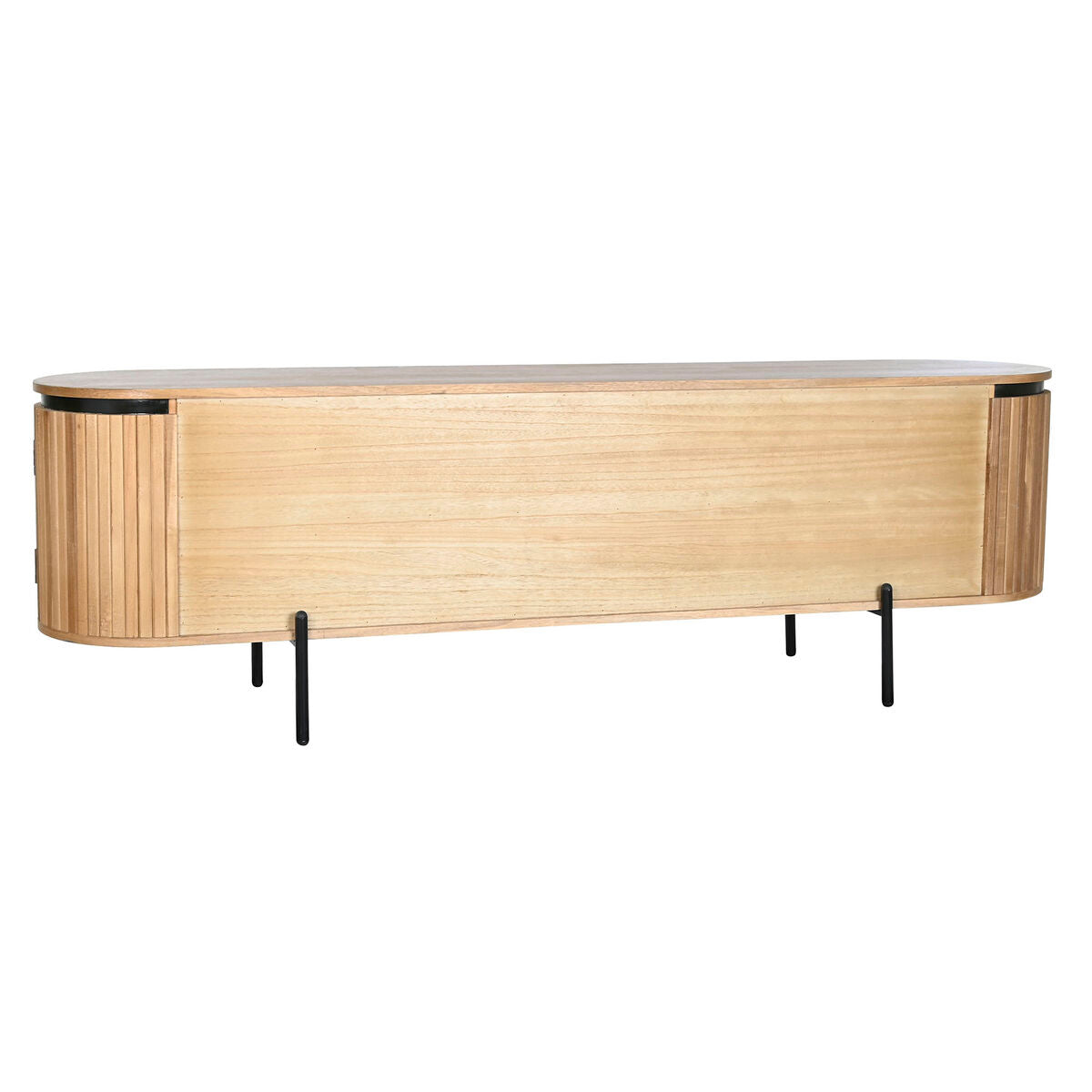 Móvel de TV Home ESPRIT Preto Natural Metal Madeira de paulónia 180 x 40 x 55 cm