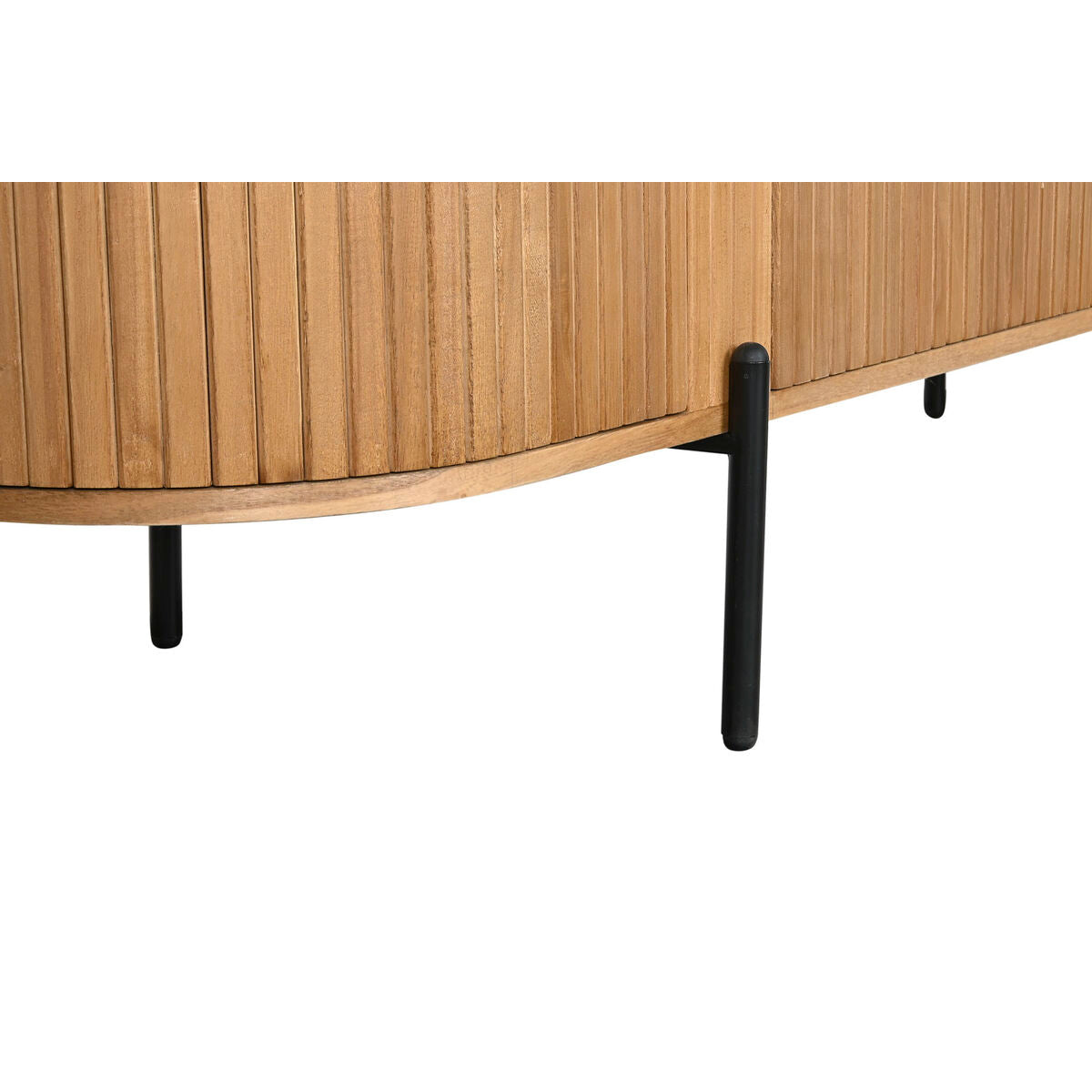 Móvel de TV Home ESPRIT Preto Natural Metal Madeira de paulónia 180 x 40 x 55 cm