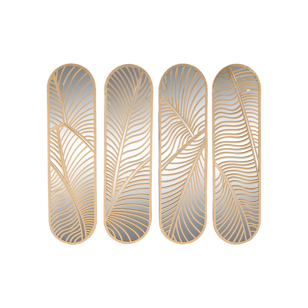 ESPRIT Home Wall Decor, Gold Plant Leaf, 72 x 1.5 x 68 cm