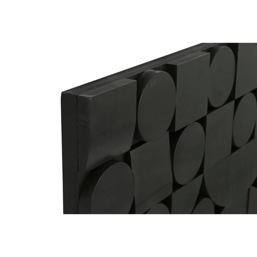 Decoración de pared ESPRIT Home, diseño abstracto moderno negro, 81 x 3,8 x 117 cm