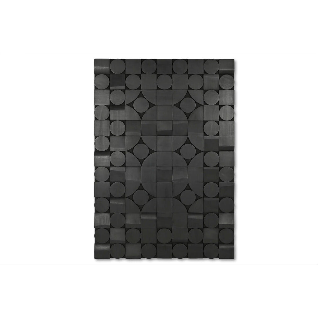 Decoración de pared ESPRIT Home, diseño abstracto moderno negro, 81 x 3,8 x 117 cm