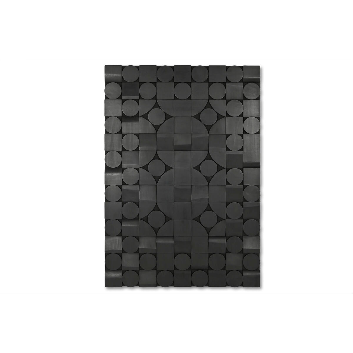 Decoración de pared ESPRIT Home, diseño abstracto moderno negro, 81 x 3,8 x 117 cm