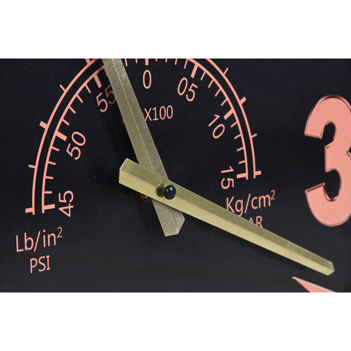 ESPRIT Home Wall Clock, Copper Gray, Gold, Dark Gray, PVC Metal, Propellers, 118 x 24 x 134 cm