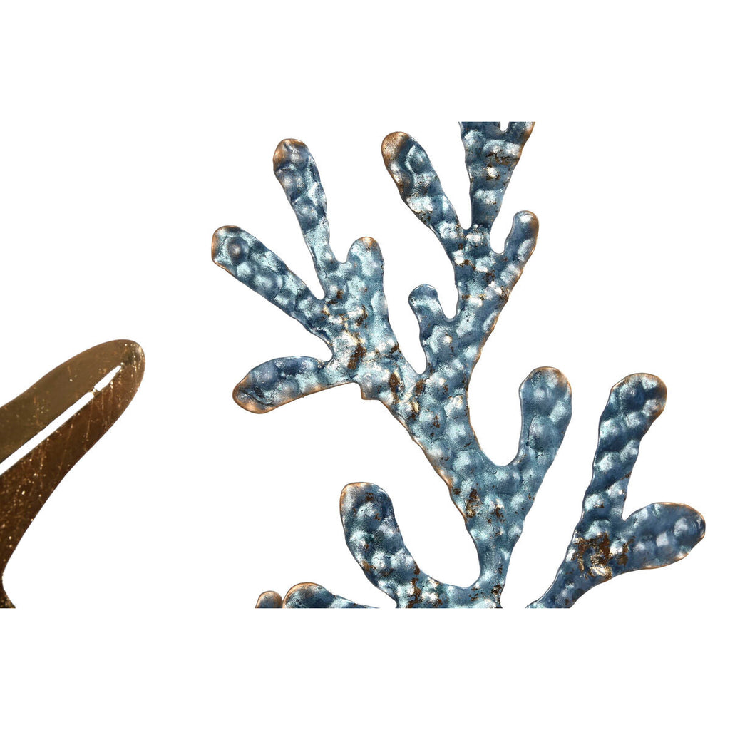 ESPRIT Home Wall Decor, Blue Gold Mediterranean Fish, 100 x 5 x 46 cm