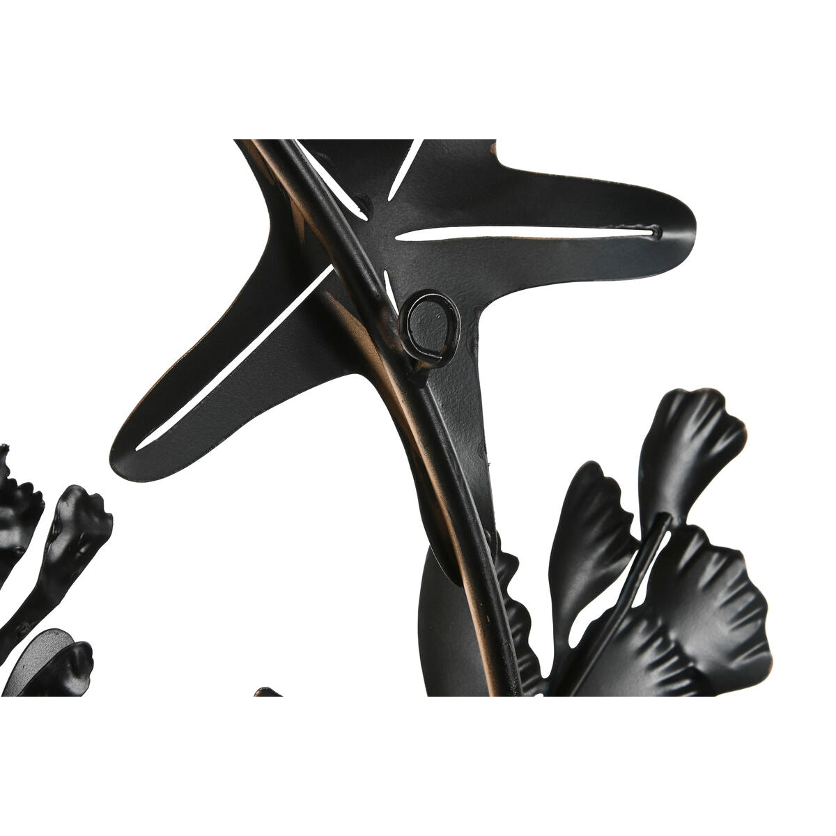 Decoración de pared ESPRIT Home, diseño de peces mediterráneos en azul y dorado, 83 x 6 x 63 cm