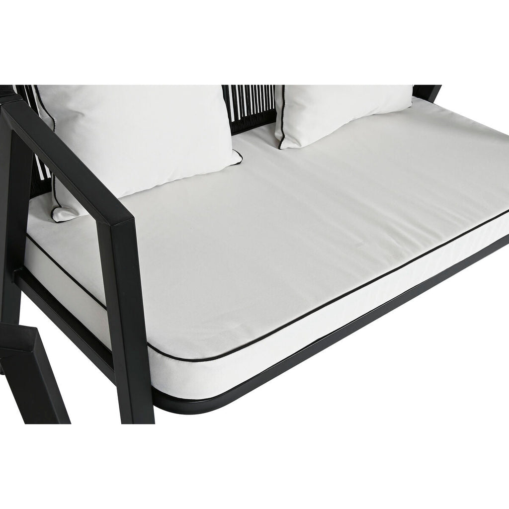 Móveis de jardim Home ESPRIT Branco Preto 123 x 66 x 72 cm 123 x 66 x 74 cm (4 Peças)