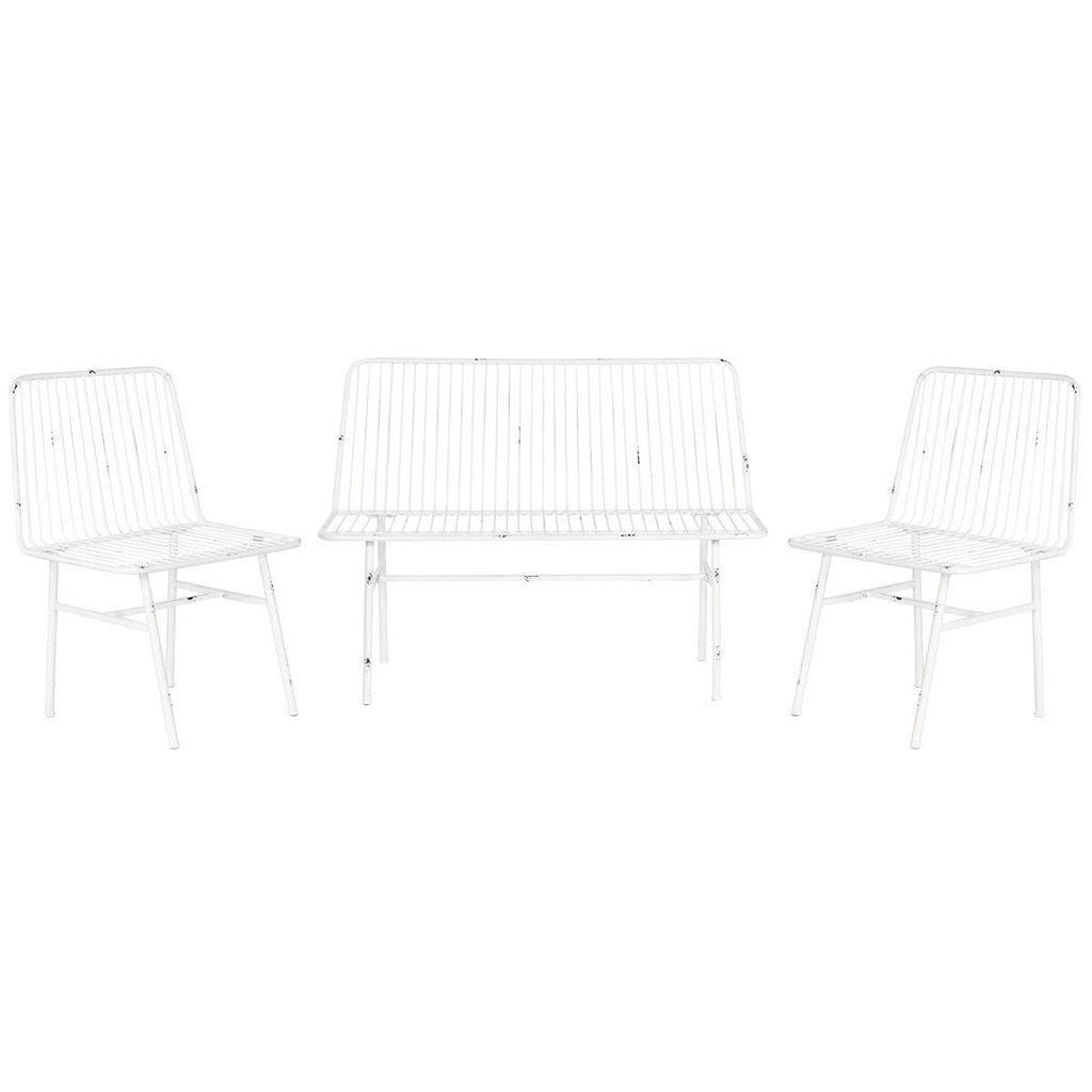 ESPRIT Home Garden Furniture, White, 115 x 53 x 83 cm (4 Pieces)