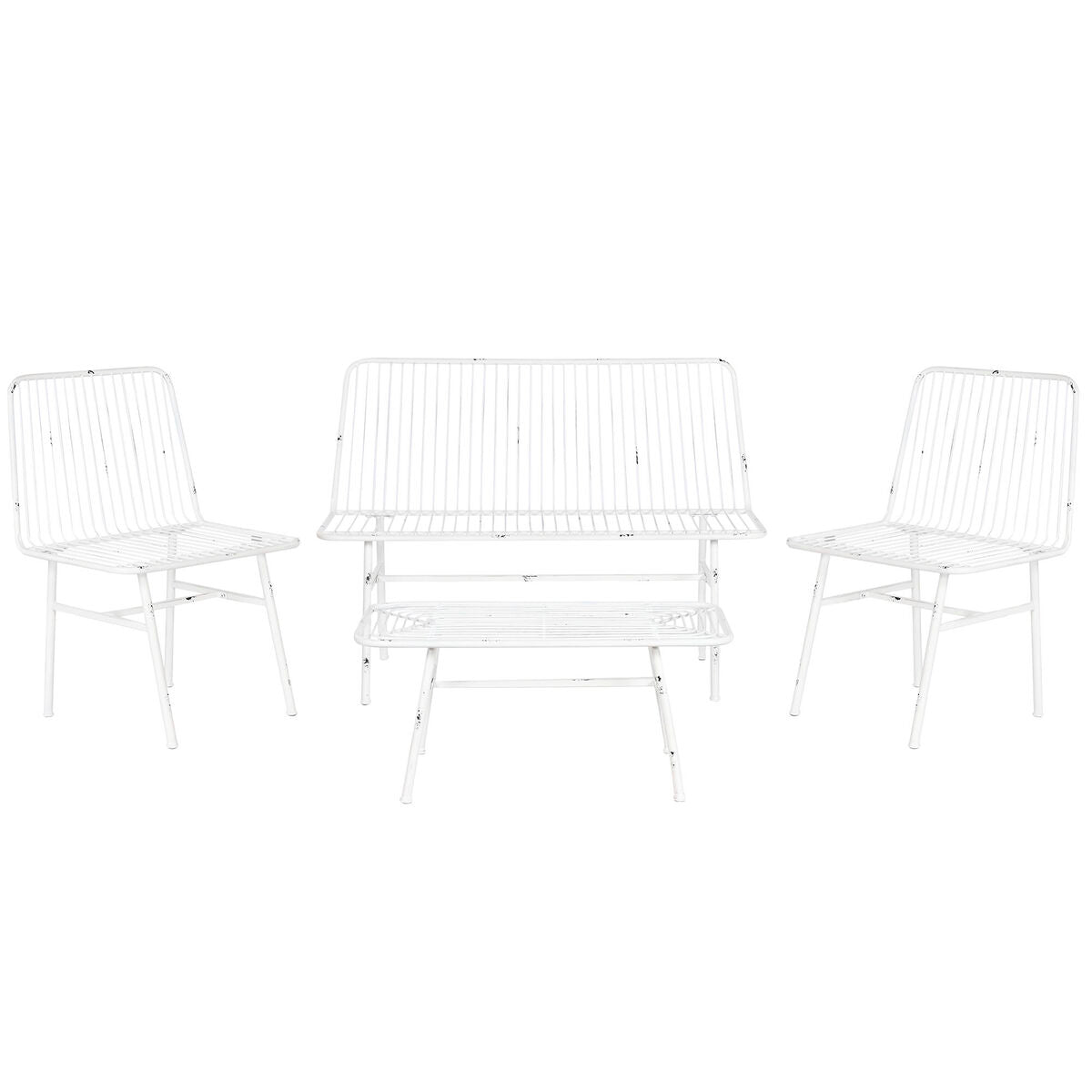 ESPRIT Home Garden Furniture, White, 115 x 53 x 83 cm (4 Pieces)