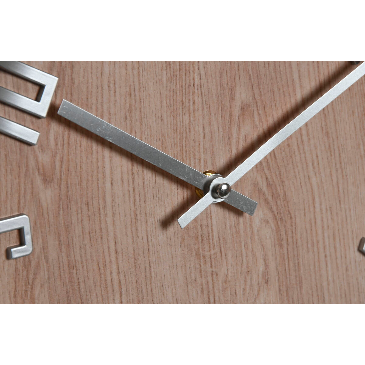 Relógio de Parede Home ESPRIT Branco Dourado Prateado PVC 30 x 4 x 30 cm (2 Unidades)