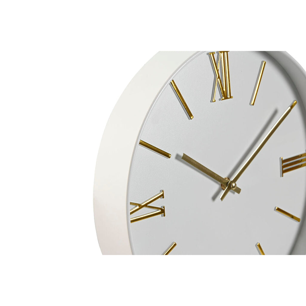 Reloj de pared ESPRIT Home, PVC blanco y dorado, 30 x 4 x 30 cm (2 unidades)