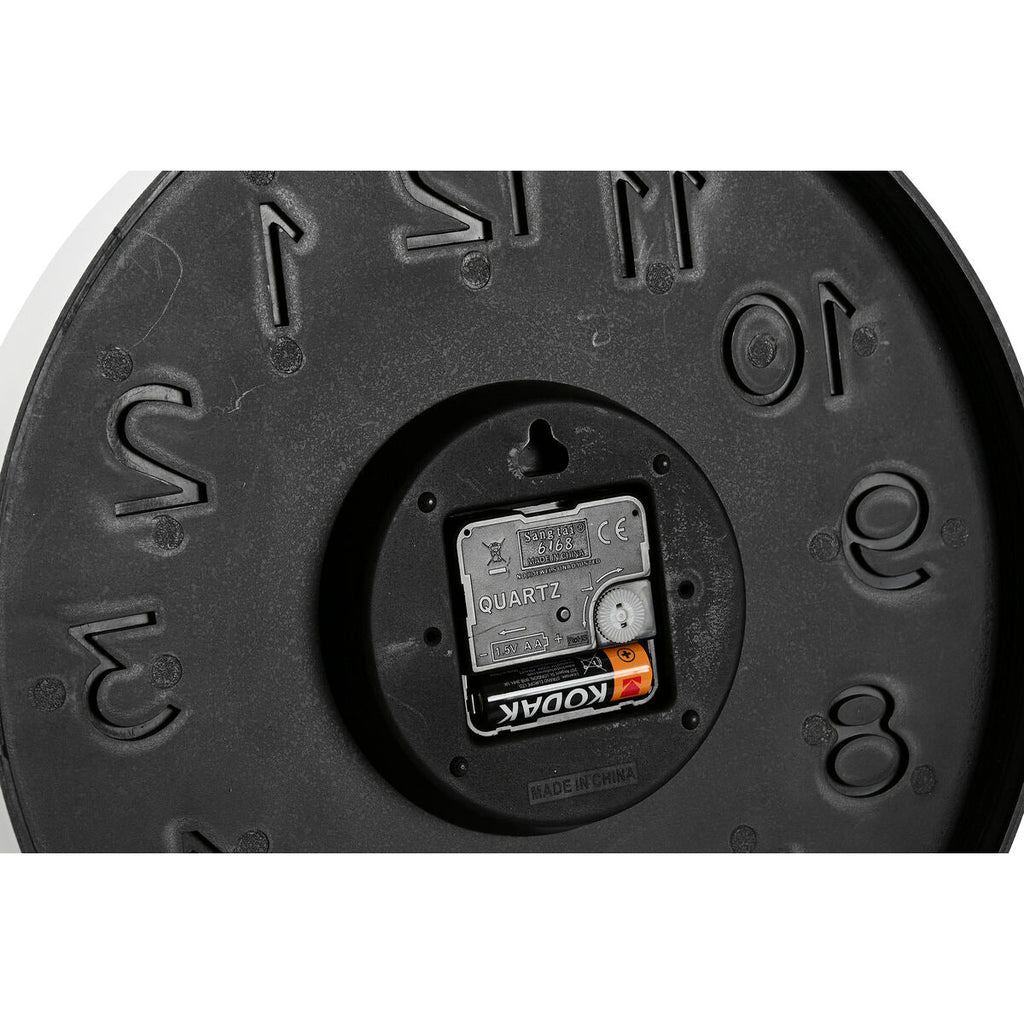 Relógio de Parede Home ESPRIT Azul Branco Cor de Rosa Mostarda PVC 30 x 4 x 30 cm (3 Unidades)