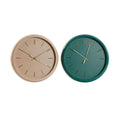 Reloj de pared ESPRIT Home, PVC verde rosa, moderno, 30 x 4 x 30 cm (2 unidades)