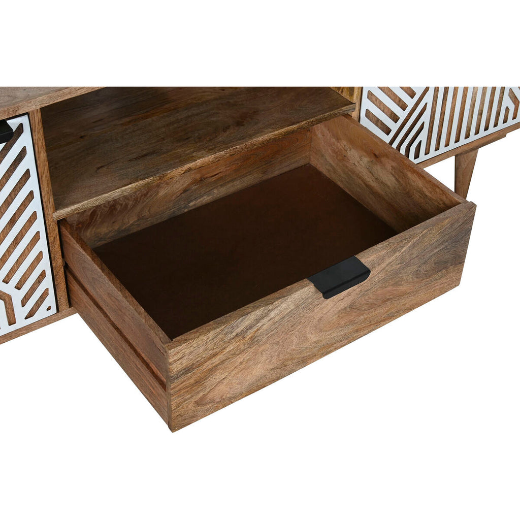 Móvel de TV Home ESPRIT Branco Madeira de mangueira 160 x 41 x 55 cm