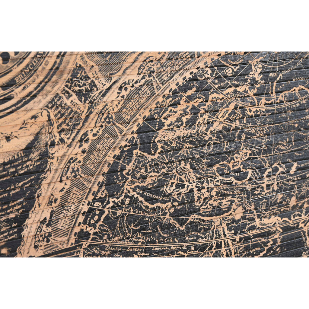 ESPRIT Home Wall Decor, Black Natural World Map, 149 x 2 x 105 cm