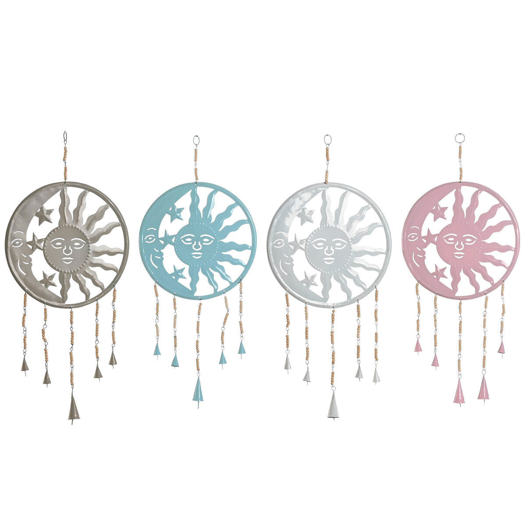 ESPRIT Home Hanging Decoration Blue White Gray Pink Iron Moon Sun 33 x 1 x 77 cm (4 Units)