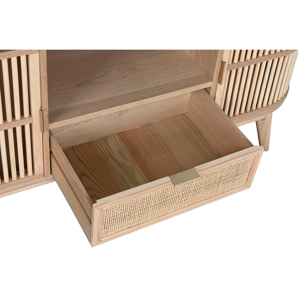 Móvel de TV Home ESPRIT Dourado Natural Rotim Abeto 120 x 40 x 60 cm