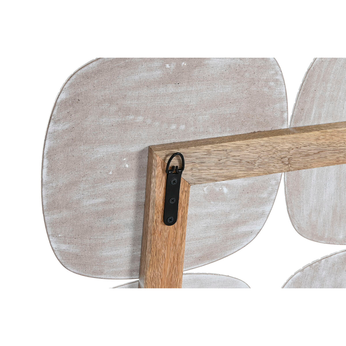 Decoración de pared ESPRIT Home, blanco moderno, acabado envejecido, 89 x 2,5 x 89 cm