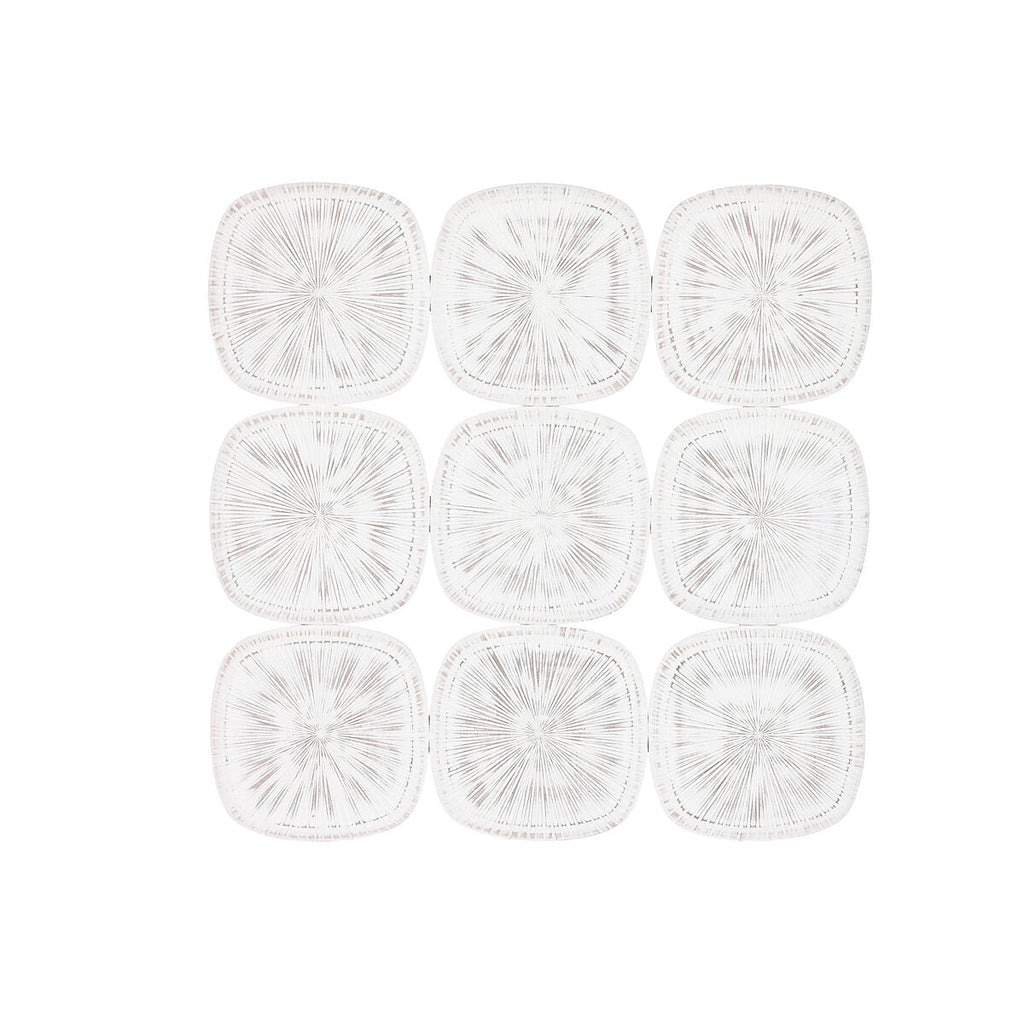 ESPRIT Home Wall Decor, Modern White, Aged Finish, 89 x 2.5 x 89 cm