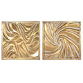 Decoración de pared ESPRIT Gold Home 94,5 x 4,5 x 94,5 cm (2 unidades)