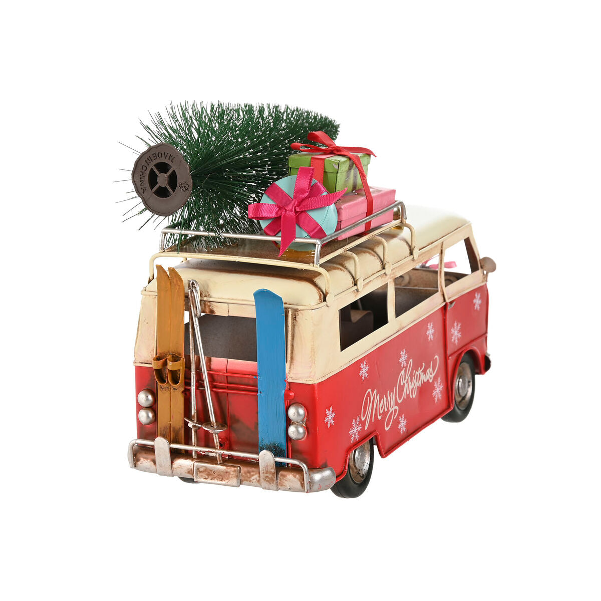 Christmas Decoration Home ESPRIT Red Green 27 x 12 x 20 cm (2 Units)