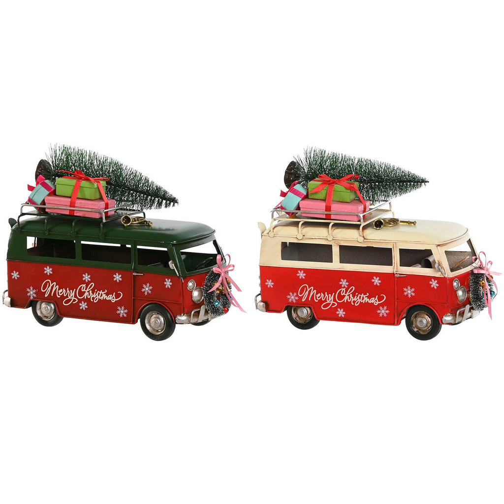 Christmas Decoration Home ESPRIT Red Green 27 x 12 x 20 cm (2 Units)