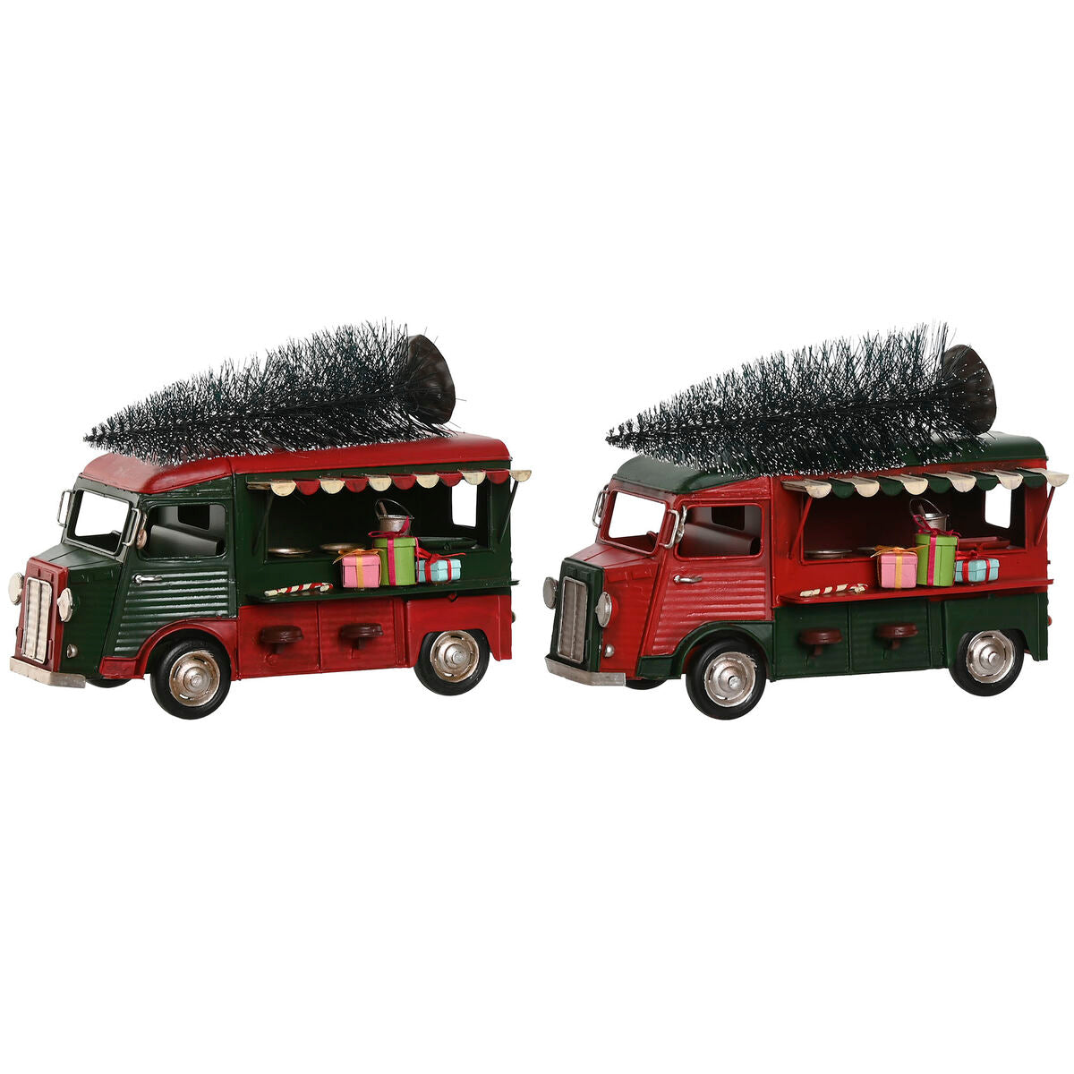 Christmas Decoration Home ESPRIT Red Green 26 x 14.5 x 20 cm (2 Units)