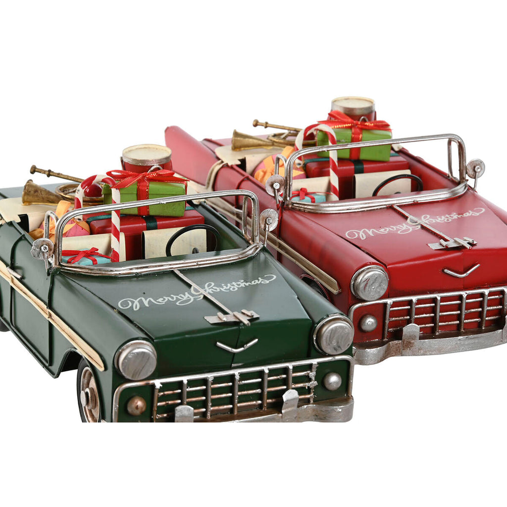 Christmas Decoration Home ESPRIT Red Green 37 x 15.5 x 12 cm (2 Units)