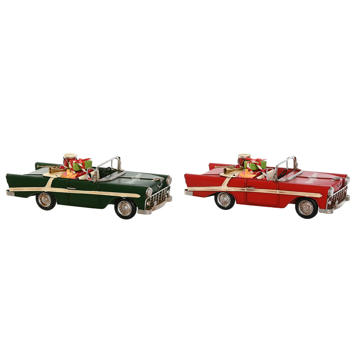 Christmas Decoration Home ESPRIT Red Green 37 x 15.5 x 12 cm (2 Units)