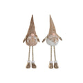 Christmas Decoration Home ESPRIT White Beige Gnome 30 x 20 x 58 cm (2 Units)