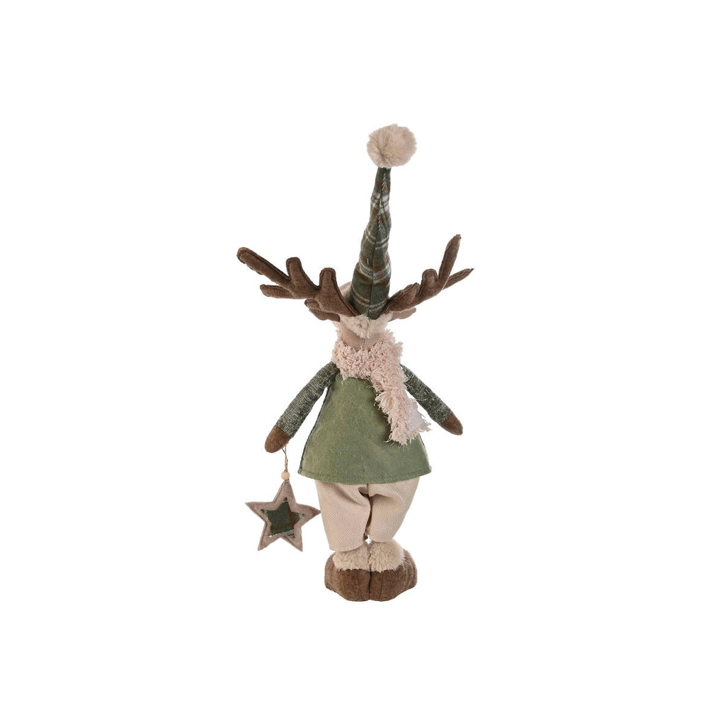 Christmas Ornament Home ESPRIT Green Beige Reindeer 29 x 16 x 60 cm (2 Units)