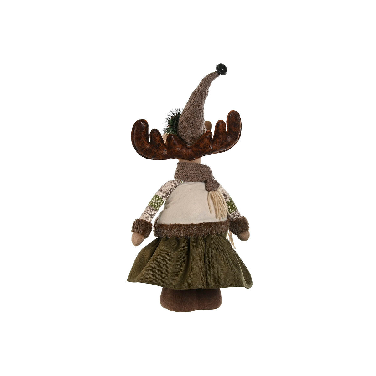 Christmas Ornament Home ESPRIT Brown Green Reindeer 25 x 15 x 55 cm (2 Units)