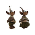 Christmas Ornament Home ESPRIT Brown Green Reindeer 25 x 15 x 55 cm (2 Units)