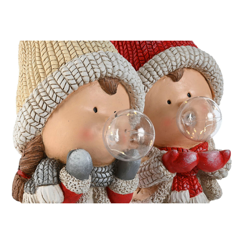 Christmas Decoration Home ESPRIT White Red Beige 16.5 x 22 x 45 cm (2 Units)