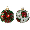 Christmas Ornament Home ESPRIT Red Green Resin 24 x 24 x 28 cm (2 Units)