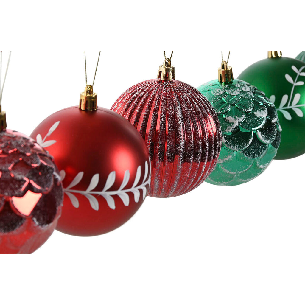 Christmas Ornaments Home ESPRIT Red Green PVC 16 x 16 x 24 cm (2 Units)
