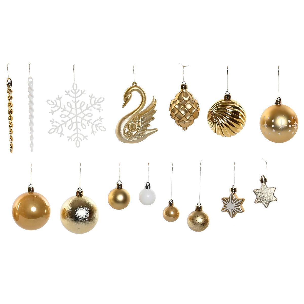 Christmas Balls Home ESPRIT Golden Polyethylene 28 x 7 x 40 cm (70 pieces)