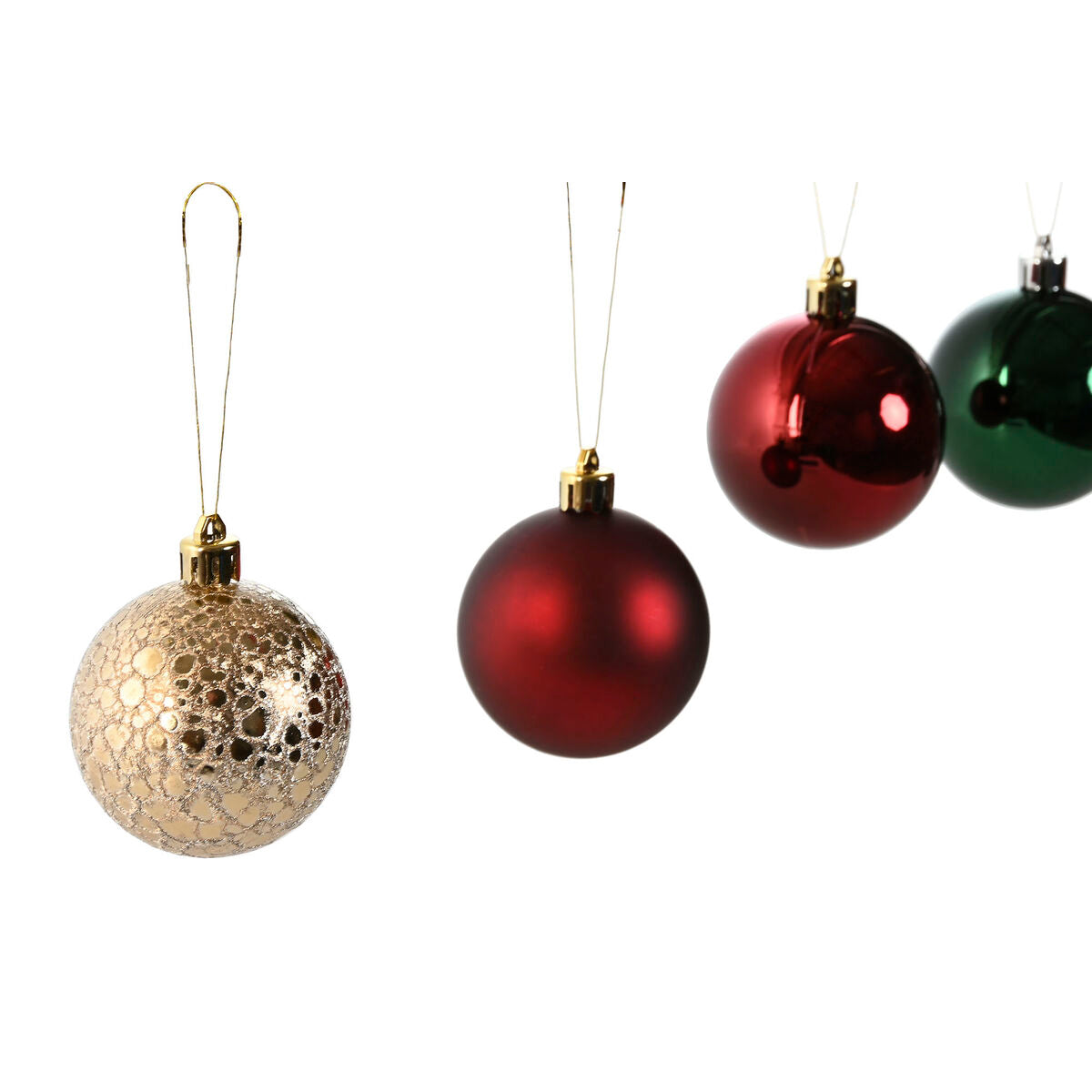 Christmas Ornaments Home ESPRIT Red Green Polyethylene 27 x 12 x 25 cm (50 Pieces)