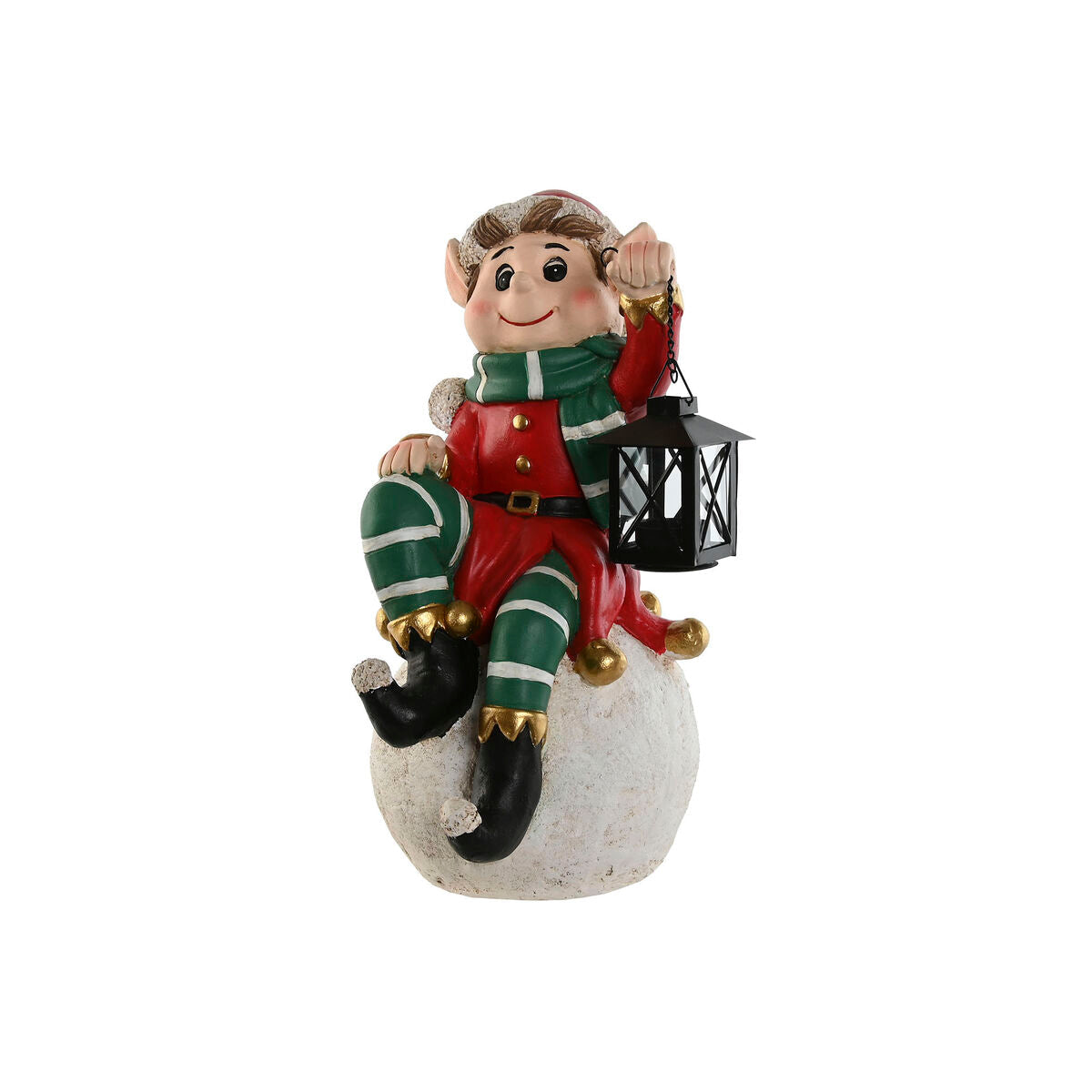 Christmas Decoration Home ESPRIT White Black Red Green Elf 26 x 26 x 42 cm